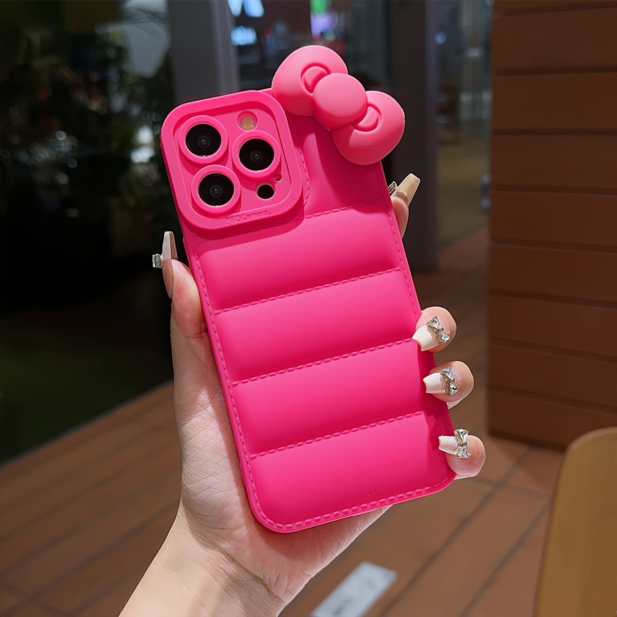 Three-Dimensional Bow Down Jacket Rose