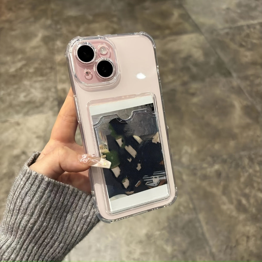 Transparent Simple Card Slot Bag Mobile Phone Case