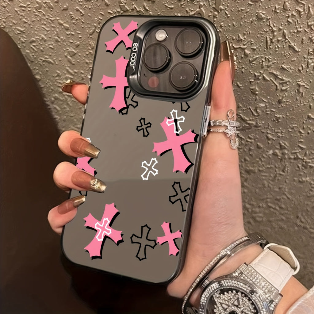 Pink Cross Pattern Design