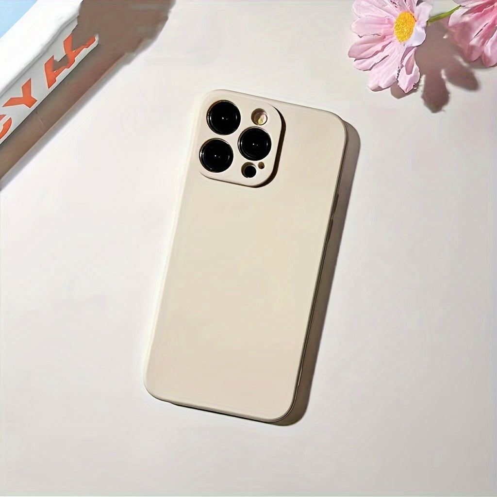 Solid Color AppleFruit 14promax mobile phone case soft silicone