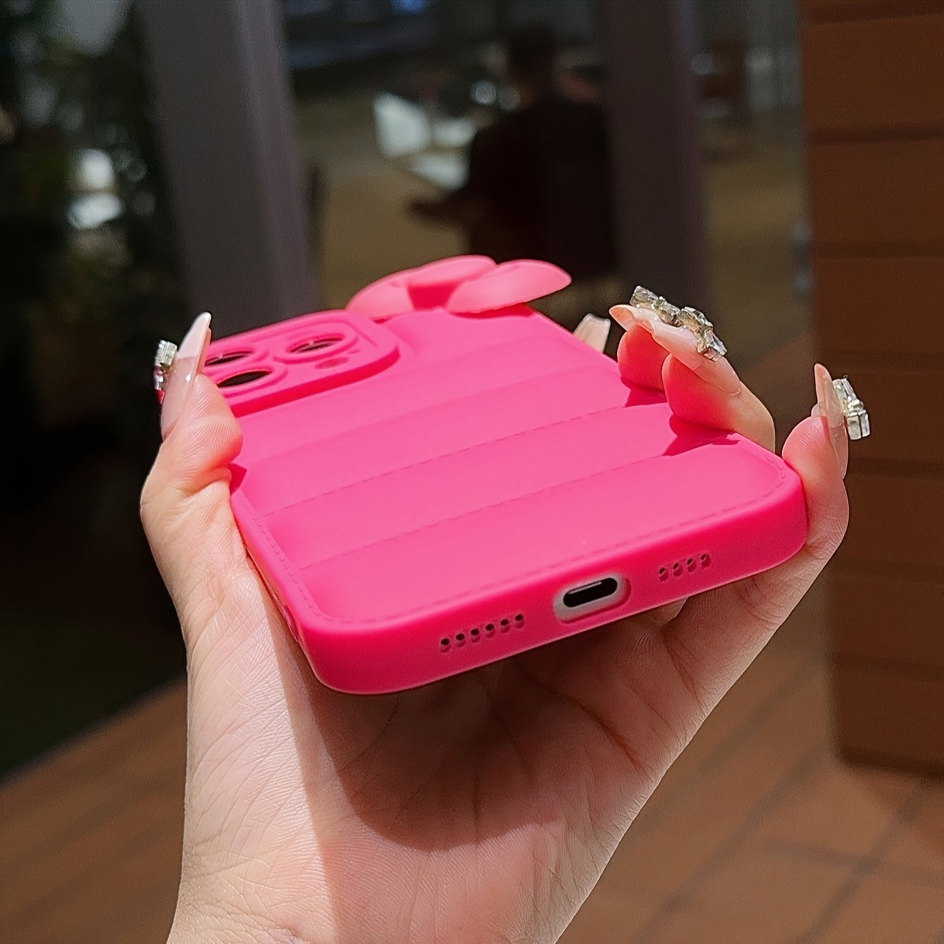 Three-Dimensional Bow Down Jacket Rose