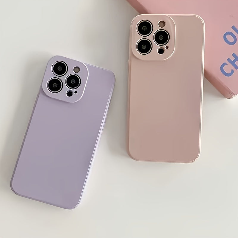 Solid Color AppleFruit 14promax mobile phone case soft silicone