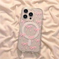 Girly Bow Skin-Feel Magnetic Mobile Phone Case