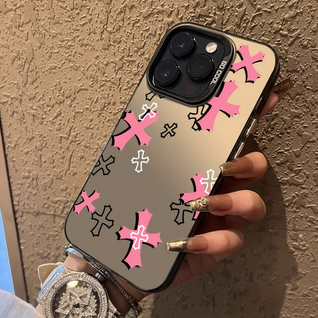 Pink Cross Pattern Design