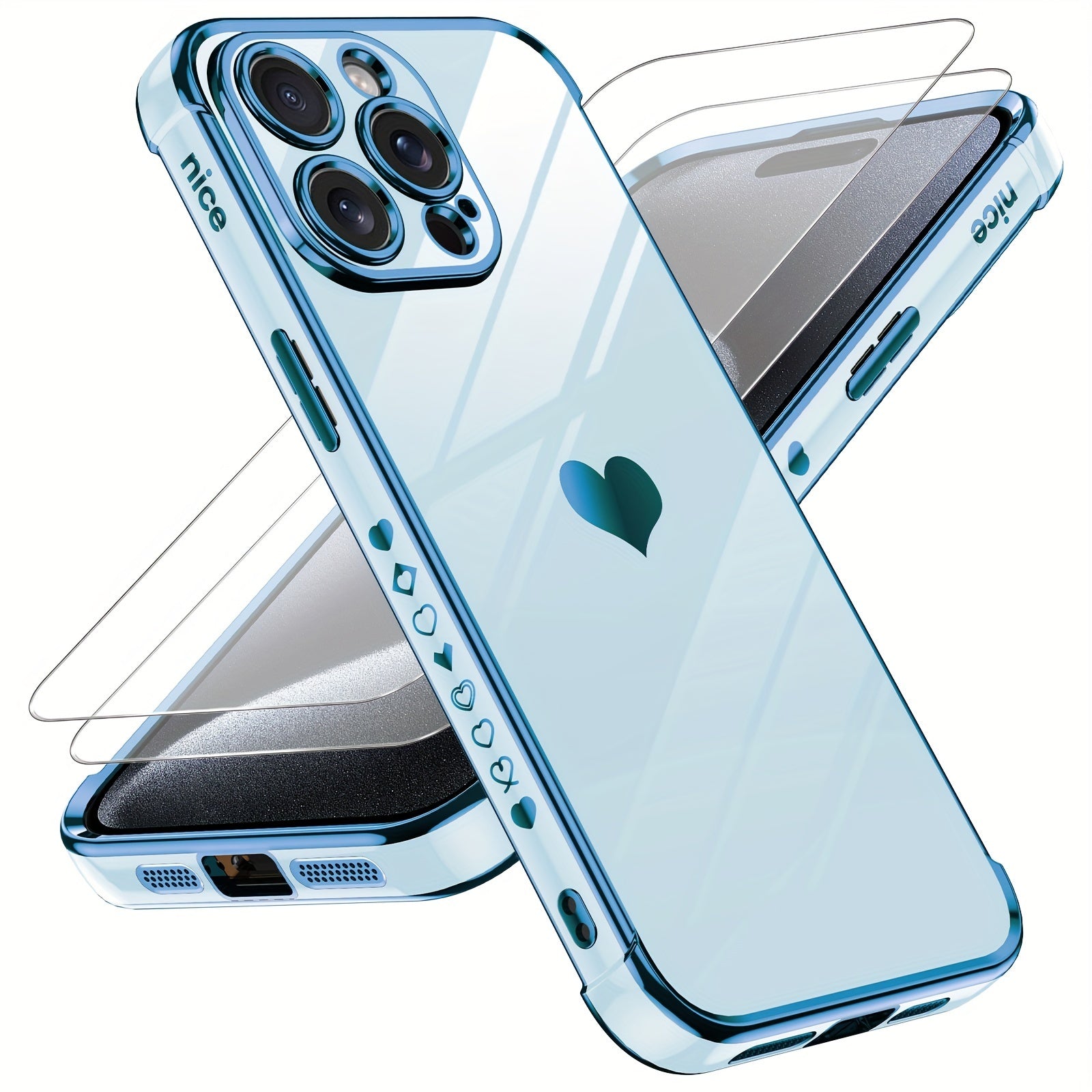 Pink mobile case with a heart logo