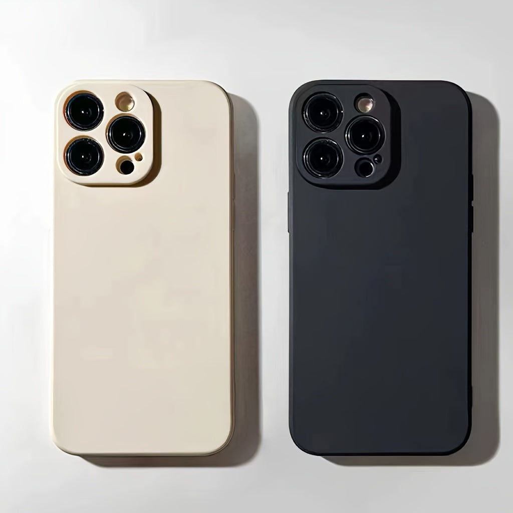 Solid Color AppleFruit 14promax mobile phone case soft silicone