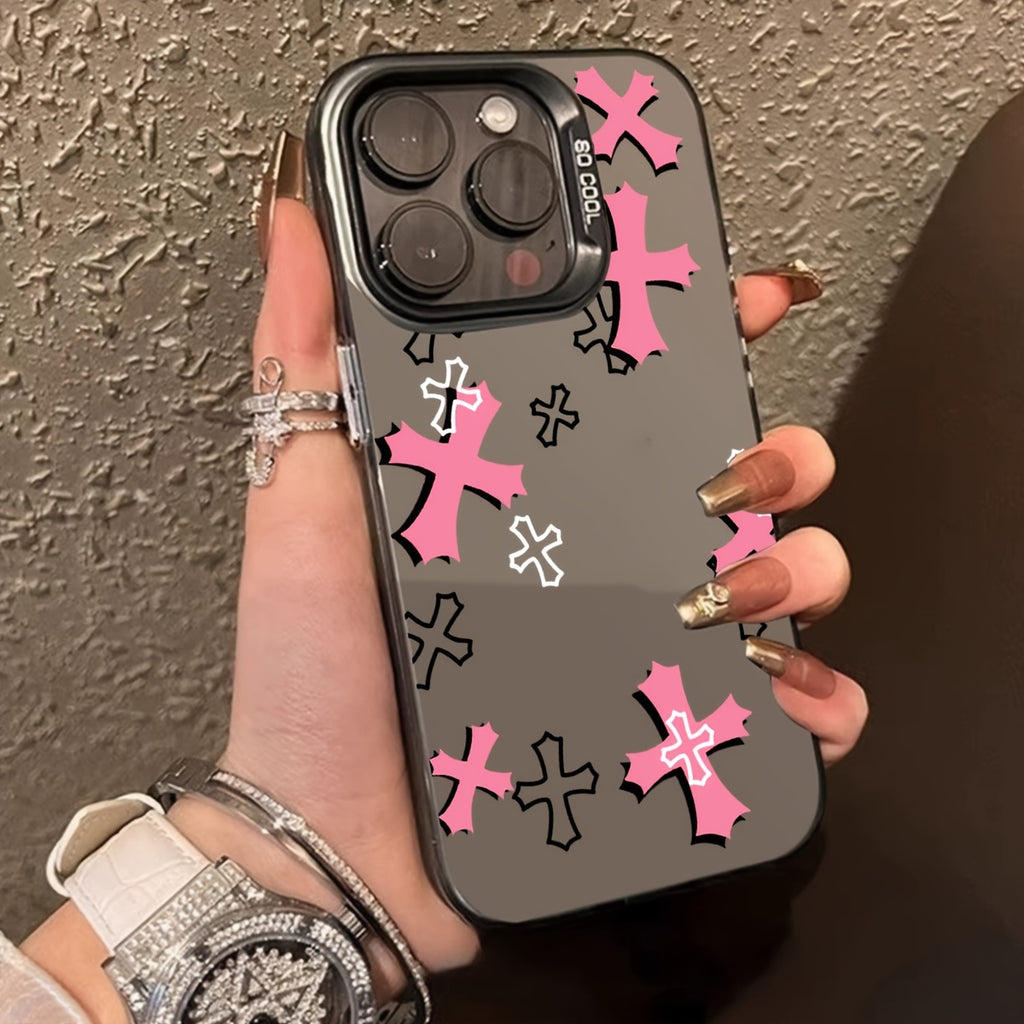 Pink Cross Pattern Design