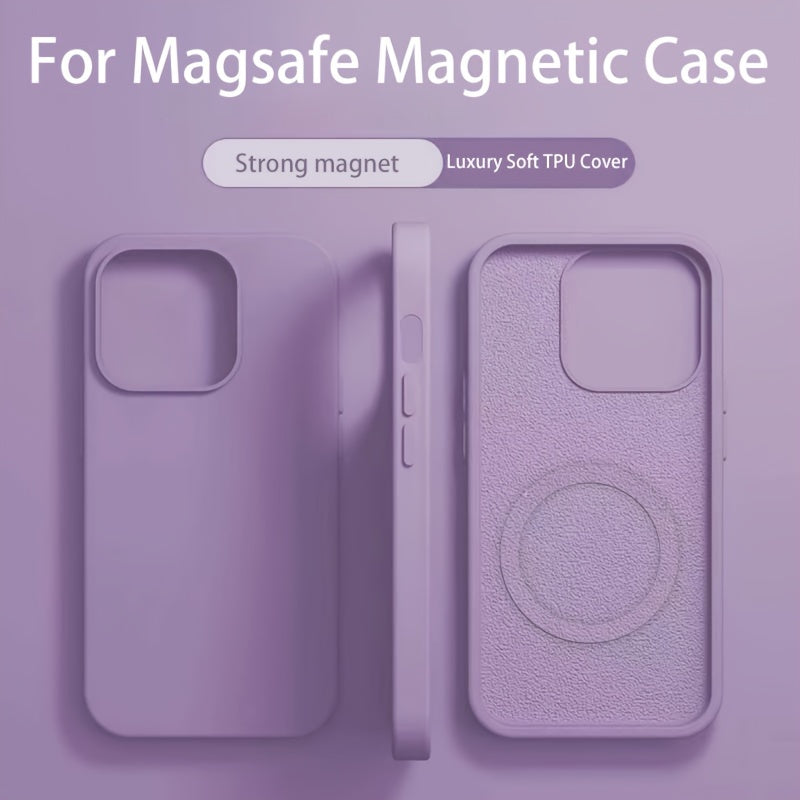 Luxury Simple Solid Color Magnetic Phone Case