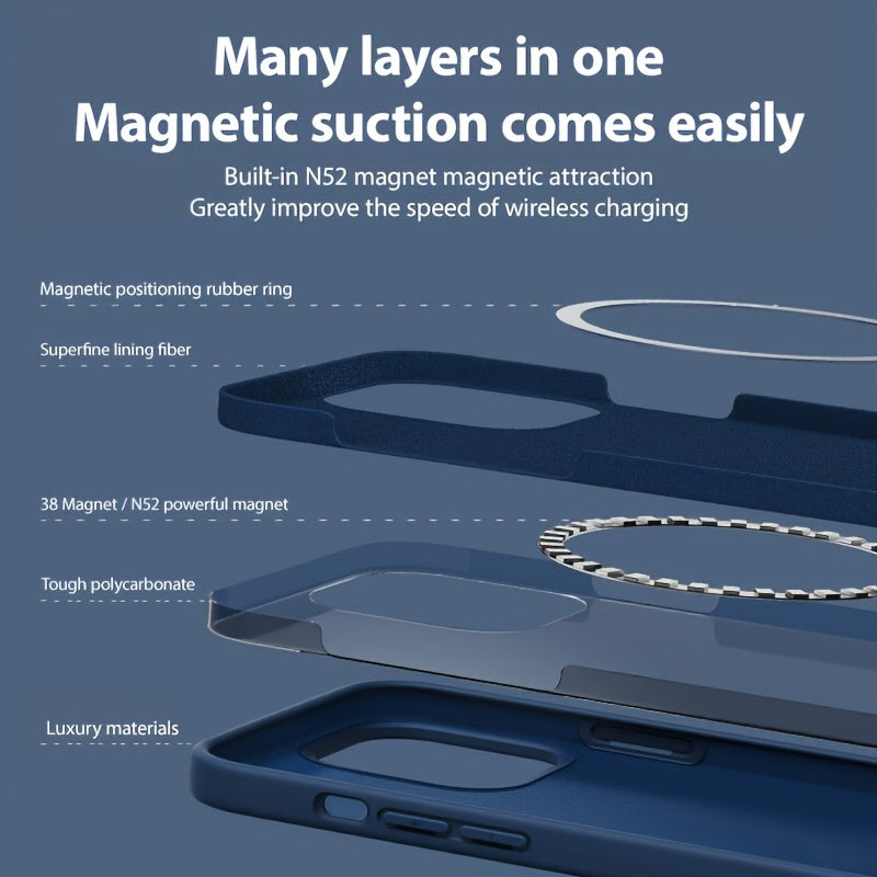 Luxury Simple Solid Color Magnetic Phone Case