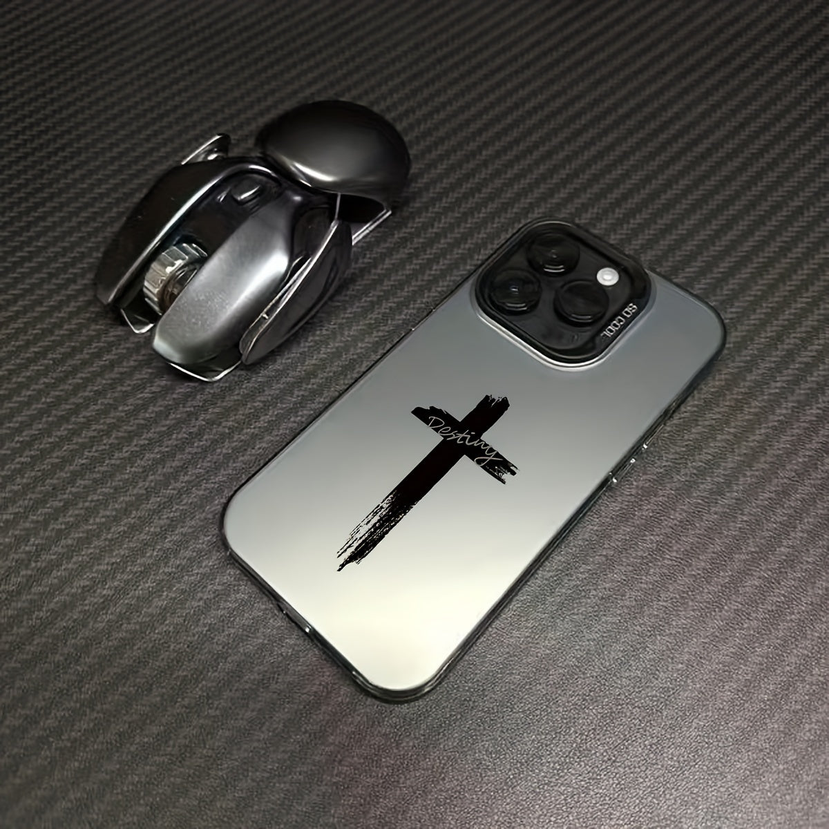 Dirt-Resistant, Stylish Three-Color Cross Mobile Phone Case