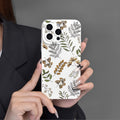 1 Pcs Leaf Pattern Mobile Phone Case Full-Body Protection