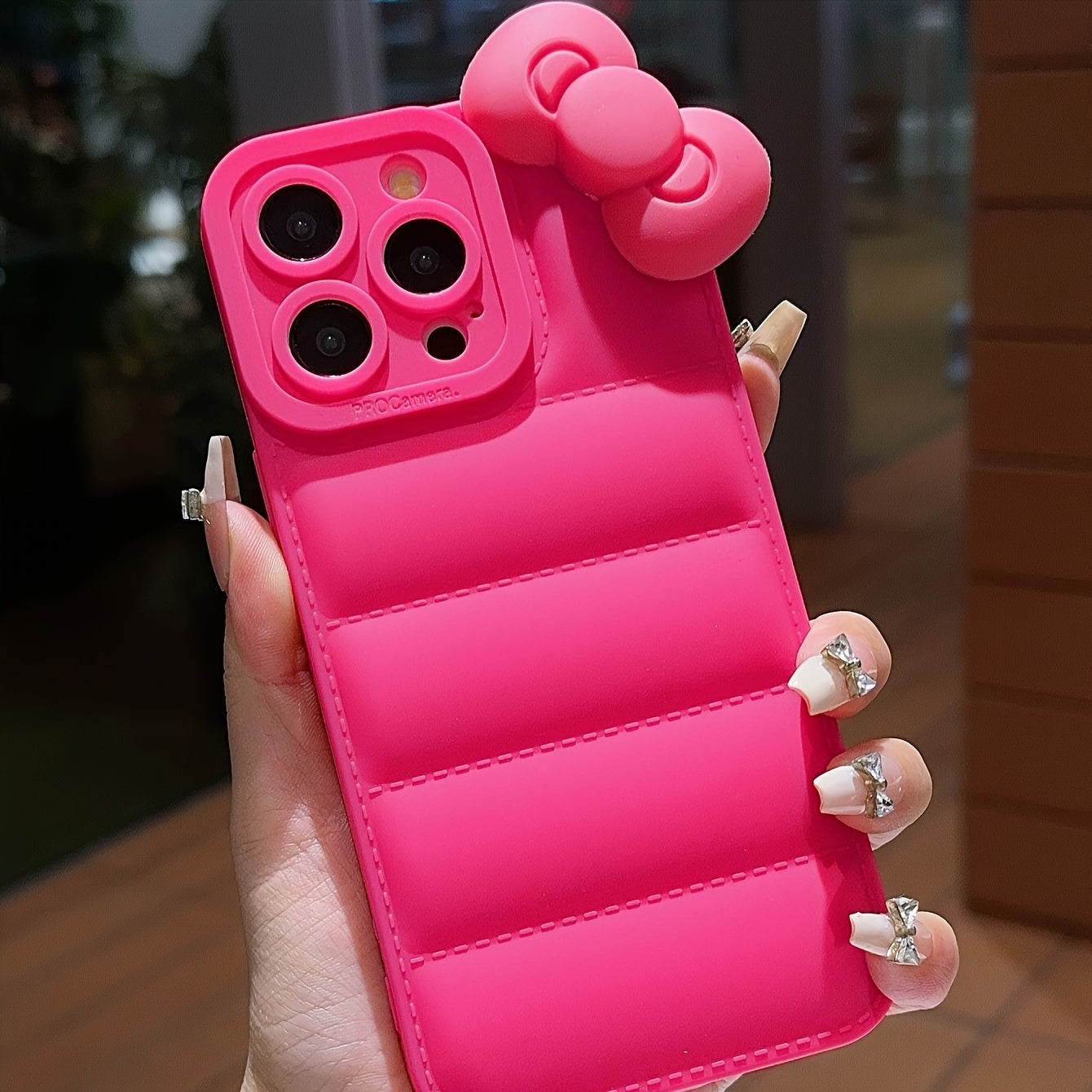 Three-Dimensional Bow Down Jacket Rose